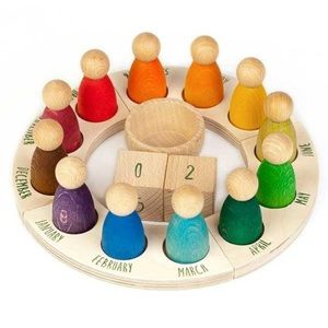 Grapat - Perpetual Calendar with Peg Figures | Grapat Sorting Toys and Figures
